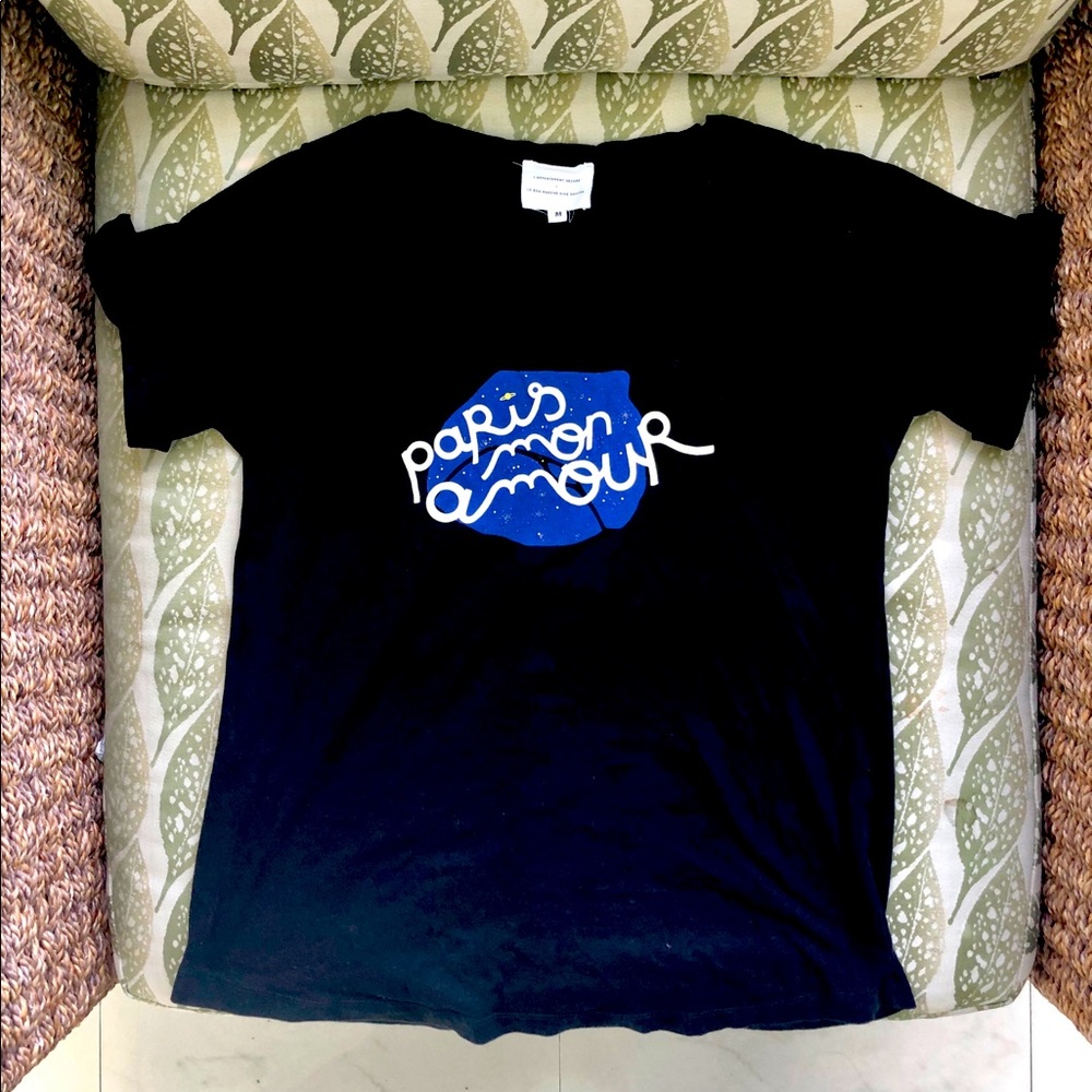 Paris Mon Amour Graphic Black Tee